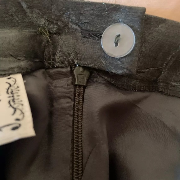 VINTAGE LENA GABRIELLE NY Green Satin Skirt! 27”! - Picture 12 of 12